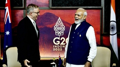 India-Australia Free Trade Agreement: Prime Minister Narendra Modi in a bilateral meeting with the Prime Minister of Australia Anthony Albanese at G20. (ANI)