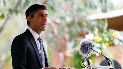 Rishi Sunak: British Prime Minister Rishi Sunak is seen. (AP)