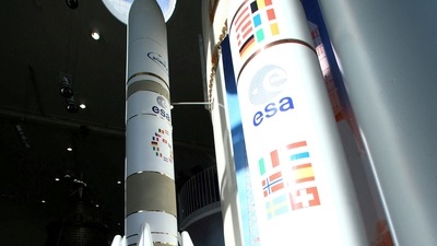 A model of Europe's next-generation space rocket Ariane 6 is pictured at the German Aerospace Center (DLR) in Lampoldshausen near Heilbronn, Germany. (REUTERS file)