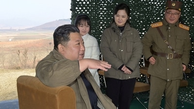 Kim Jong Un: North Korean leader Kim Jong Un, with his wife Ri Sol Ju and their daughter. (Reuters)
