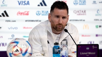 FIFA World Cup Qatar 2022 - Argentina's Lionel Messi during the press conference (REUTERS)