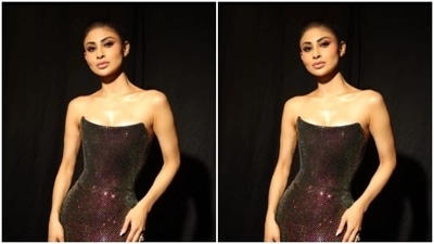 Assisted by makeup artist Albert Chettiar, Mouni decked up in nude eyeshadow, black winged eyeliner, black kohl, mascara-laden eyelashes, drawn eyebrows, contoured cheeks and a shade of nude lipstick. (Instagram/@imouniroy) Assisted by makeup artist Albert Chettiar, Mouni decked up in nude eyeshadow, black winged eyeliner, black kohl, mascara-laden eyelashes, drawn eyebrows, contoured cheeks and a shade of nude lipstick. (Instagram/@imouniroy)