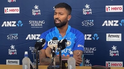 Hardik Pandya addresses the press after India vs New Zealand 3rd T20I