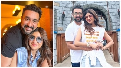 Shilpa Shetty has shared a montage of pics with Raj Kundra on their wedding anniversary. Shilpa Shetty has shared a montage of pics with Raj Kundra on their wedding anniversary.