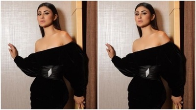 Assisted by makeup artist Albert Chettiar, Mouni decked up in nude eyeshadow, black eyeliner, mascara-laden eyelashes, drawn eyebrows, contoured cheeks and a shade of nude lipstick. (Instagram/@imouniroy) Assisted by makeup artist Albert Chettiar, Mouni decked up in nude eyeshadow, black eyeliner, mascara-laden eyelashes, drawn eyebrows, contoured cheeks and a shade of nude lipstick. (Instagram/@imouniroy)