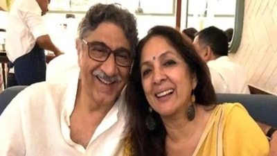 Neena Gupta with husband Vivek Mehra. Neena Gupta with husband Vivek Mehra.