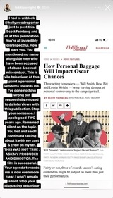 Letitia Wright added a scrrengrab of the article on her Instagram story. Letitia Wright added a scrrengrab of the article on her Instagram story.