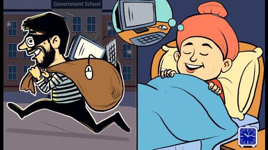 Ludhiana government schools have turned into sitting ducks for burglars amid limited security. (Biswajit Debanth/HT)