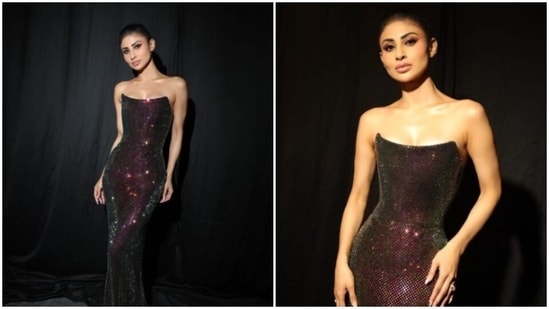 Mouni Roy's fashion diaries are getting better by the day. The actor keeps slaying fashion goals like a pro with snippets from her fashion diaries on her Instagram profile on a regular basis. From stunning gowns to casual ensembles for a lazy afternoon at home, Mouni can make every attire look good. A day back, Mouni shared a slew of pictures of herself decked in a stunning gown.(Instagram/@imouniroy)