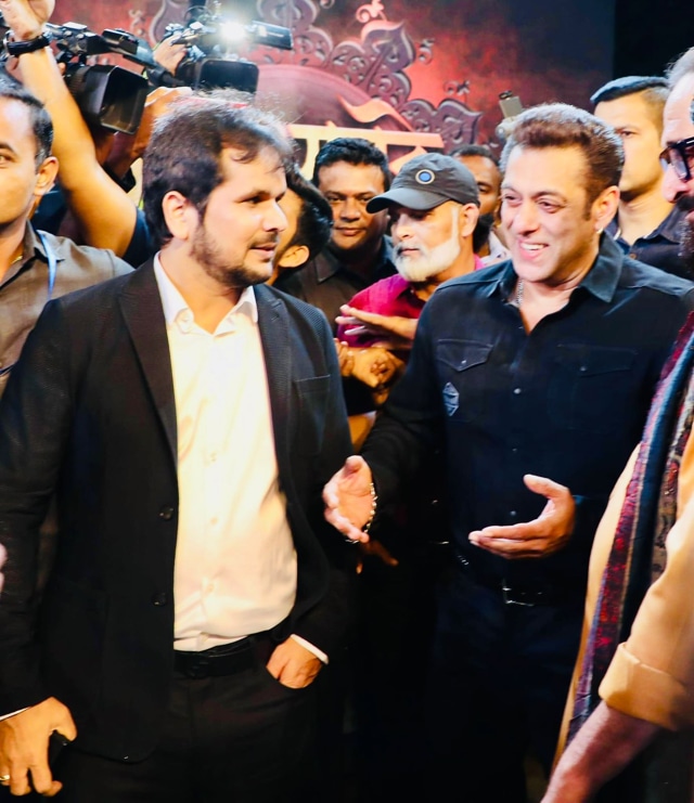 Salman Khan at the mahurat shot. Salman Khan at the mahurat shot.