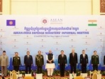 Defence Minister Rajnath Singh at the maiden India-ASEAN Defence Ministers’ Meeting, in Siem Reap on Tuesday.