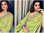 Sonali Bendre's Instagram handle is a lookbook of all things stylish and elegant. The actor loves wearing traditional attires and often shares her fondness for them through her posts. Recently, she donned a green embellished saree by the designer duo Abu Jani Sandeep Khosla.(Instagram/@iamsonalibendre)