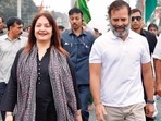 Pooja Bhatt on Tuesday reacted to reports that actors are paid to join Rahul Gandhi's Bharat Jodo Yatra. (PTI) Pooja Bhatt on Tuesday reacted to reports that actors are paid to join Rahul Gandhi's Bharat Jodo Yatra. (PTI)