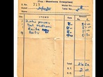 Restaurant bill from 1985.(Facebook/@Lazeez Restaurant & Hotel) Restaurant bill from 1985.(Facebook/@Lazeez Restaurant & Hotel)