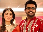 Hansika Motwani and  Sohael Kathuriya at the Mata Ki Chowki.