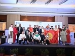 The youth delegation from Central Asian countries showcased various performances on Bollywood songs during the gala evening. The youth delegation from Central Asian countries showcased various performances on Bollywood songs during the gala evening.