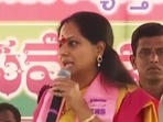 Telangana chief minister K Chandrasekhar Rao's daughter and MLC K Kavitha. (ANI) Telangana chief minister K Chandrasekhar Rao's daughter and MLC K Kavitha. (ANI)