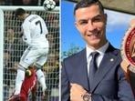 Cristiano Ronaldo unveils watch featuring his header vs Manchester United Cristiano Ronaldo unveils watch featuring his header vs Manchester United