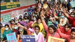 The teachers have been agitating for nearly a month now (HT Photo) The teachers have been agitating for nearly a month now (HT Photo)