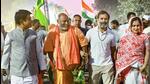 Congress leader Rahul Gandhi during Bharat Jodo Yatra in Jhiri area of Madhya Pradesh on Wednesday. (PTI PHOTO) Congress leader Rahul Gandhi during Bharat Jodo Yatra in Jhiri area of Madhya Pradesh on Wednesday. (PTI PHOTO)