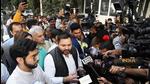 Tejashwi Yadav and Aaditya Thackeray in Patna. (Santosh Kumar/HT) Tejashwi Yadav and Aaditya Thackeray in Patna. (Santosh Kumar/HT)