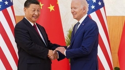 China-Taiwan Conflict: US President Joe Biden shakes hands with Chinese President Xi Jinping. (Reuters) China-Taiwan Conflict: US President Joe Biden shakes hands with Chinese President Xi Jinping. (Reuters)