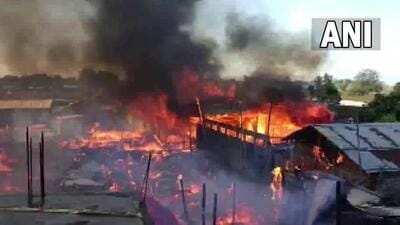 The incident occurred at Lahorijan in Assam’s Karbi Anglong district near the Nagaland border. (Twitter/ANI) The incident occurred at Lahorijan in Assam’s Karbi Anglong district near the Nagaland border. (Twitter/ANI)