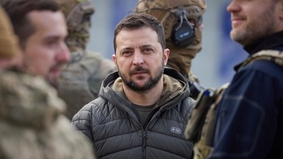 Russia-Ukraine War: Ukrainian President Volodymyr Zelensky is seen during his visit to Kherson. (AP)