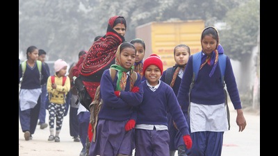 An official spokesperson said the timing of single-shift schools will be 9.30 am to 3.30 pm from December 1. (HT File Photo)