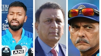 Hardik Pandya, Sunil Gavaskar and Ravi Shastri Hardik Pandya, Sunil Gavaskar and Ravi Shastri