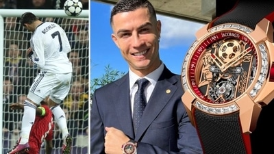 Cristiano Ronaldo unveils watch featuring his header vs Manchester United Cristiano Ronaldo unveils watch featuring his header vs Manchester United