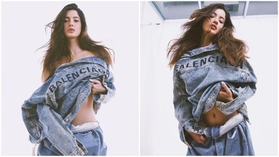 Shanaya Kapoor's bold denim-on-denim avatar gets praise from Ananya Panday and Khushi Kapoor. (Instagram) Shanaya Kapoor's bold denim-on-denim avatar gets praise from Ananya Panday and Khushi Kapoor. (Instagram)