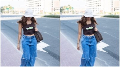 For the outing, Sharvari chose a casual-chic ensemble which is a must-have for your everyday fashion wardrobe. If you are a student, you can steal the outfit for your college wardrobe. It screams comfy-elegance and gets a perfect score on acing the Gen-Z style trends. (Instagram) For the outing, Sharvari chose a casual-chic ensemble which is a must-have for your everyday fashion wardrobe. If you are a student, you can steal the outfit for your college wardrobe. It screams comfy-elegance and gets a perfect score on acing the Gen-Z style trends. (Instagram)