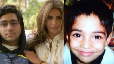 Shweta Bachchan shares son Agastya's childhood pic to wish him on his birthday. Shweta Bachchan shares son Agastya's childhood pic to wish him on his birthday.