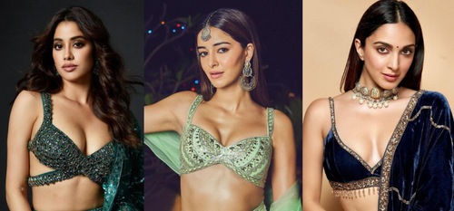 If you're in the mood for a bold blouse or choli this wedding season, bikini tops are a great choice. (Instagram)