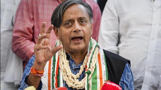 Talking to reporters in Kannur as part of his four-day tour of Malabar, Congress leader Shashi Tharoor asked how talking to students, meeting religious leaders, writers and attending programmes scheduled much earlier will become sectarianism. (PTI)