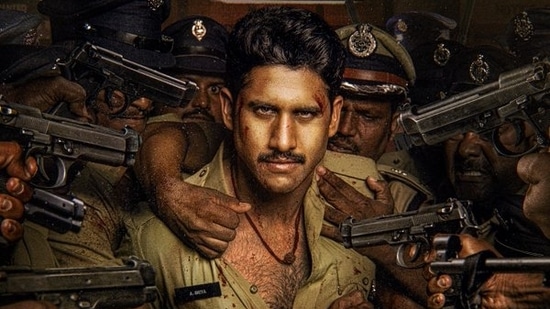 Naga Chaitanya in the first look poster of his upcoming film Custody.