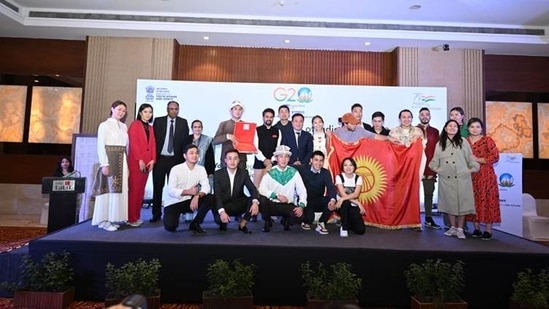 The youth delegation from Central Asian countries showcased various performances on Bollywood songs during the gala evening. The youth delegation from Central Asian countries showcased various performances on Bollywood songs during the gala evening.
