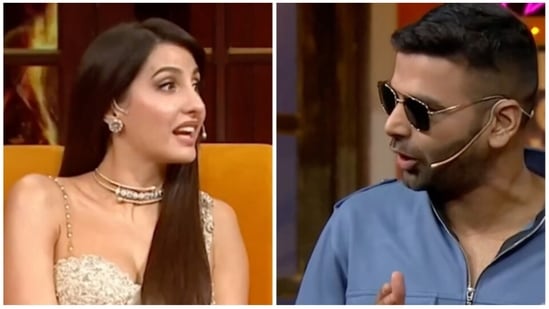 Nora Fatehi couldn't believe Vikalp Mehta's impeccable Akshay Kumar impression.