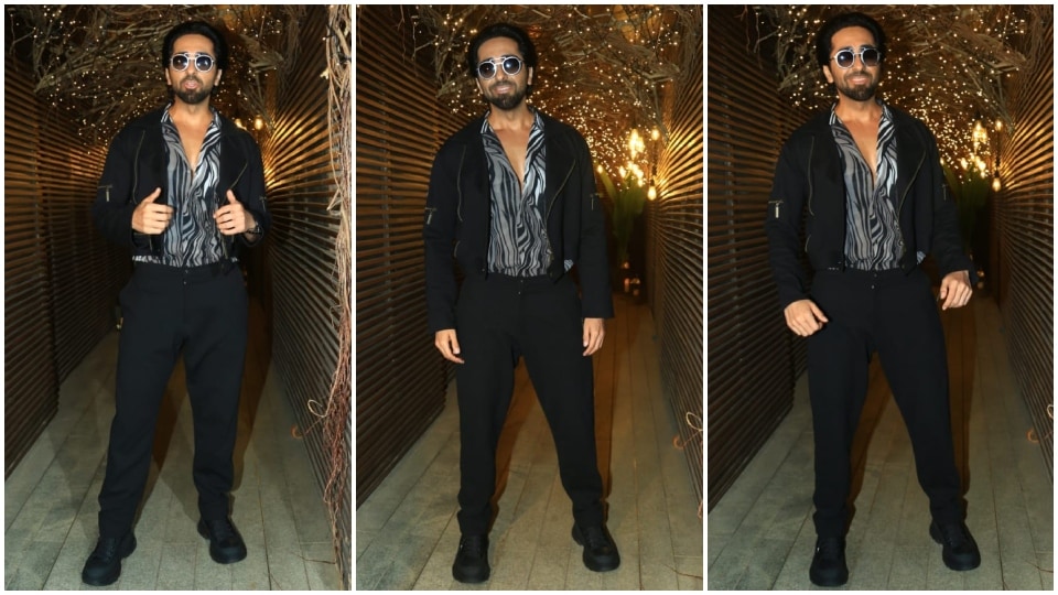 Ayushmann Khurrana attends Kartik Aaryan's birthday party.  (Photo HT/Varinder Chawla)