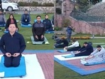 A yoga camp was organized at the Academy's Kalindi Ground and on this occasion, various asanas of yoga were performed.(ANI) A yoga camp was organized at the Academy's Kalindi Ground and on this occasion, various asanas of yoga were performed.(ANI)