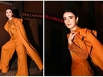 On the second day of the screening of Sanaa at the Tallin Black Nights Film Festival in Estonia, Europe the gorgeous Radhika Madan donned a chic tangerine outfit.(Instagram/@radhikamadan) On the second day of the screening of Sanaa at the Tallin Black Nights Film Festival in Estonia, Europe the gorgeous Radhika Madan donned a chic tangerine outfit.(Instagram/@radhikamadan)