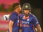 Indian batters Shreyas Iyer and Sanju Samson greet each other after the end of the 2nd ODI cricket match between India and South Africa Indian batters Shreyas Iyer and Sanju Samson greet each other after the end of the 2nd ODI cricket match between India and South Africa