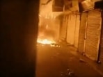 Fire broke out at Bhagirath Market in Delhi's Chandni Chowk.(Twitter/ANI) Fire broke out at Bhagirath Market in Delhi's Chandni Chowk.(Twitter/ANI)