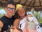Nick Jonas and Priyanka Chopra with daughter Malti Marie in Mexico in July this year. Nick Jonas and Priyanka Chopra with daughter Malti Marie in Mexico in July this year.