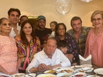 Khan family celebrates Salim Khan's birthday with family lunch at home.