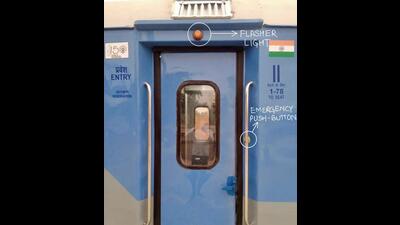 Automatic door system on the coaches of New Delhi-Chandigarh Shatabdi as well on Thursday. (HT File)