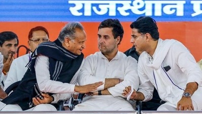 Ashok Gehlot, Rahul Gandhi and Sachin Pilot. Ashok Gehlot, Rahul Gandhi and Sachin Pilot.