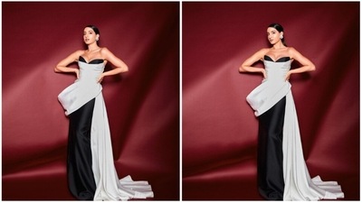 Nora Fatehi is always on the go to impress the fashion gods with her sartorial wardrobe choices. Her Instagram handle is a one-stop shop for all fashion enthusiasts looking for style tips. In her latest post, the dancing queen upped her glam quotient and stunned in a black and white gown. (Instagram/@norafatehi) Nora Fatehi is always on the go to impress the fashion gods with her sartorial wardrobe choices. Her Instagram handle is a one-stop shop for all fashion enthusiasts looking for style tips. In her latest post, the dancing queen upped her glam quotient and stunned in a black and white gown. (Instagram/@norafatehi)