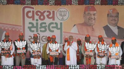 Prime Minister Narendra Modi addressed four rallies on Wednesday. (AP) Prime Minister Narendra Modi addressed four rallies on Wednesday. (AP)